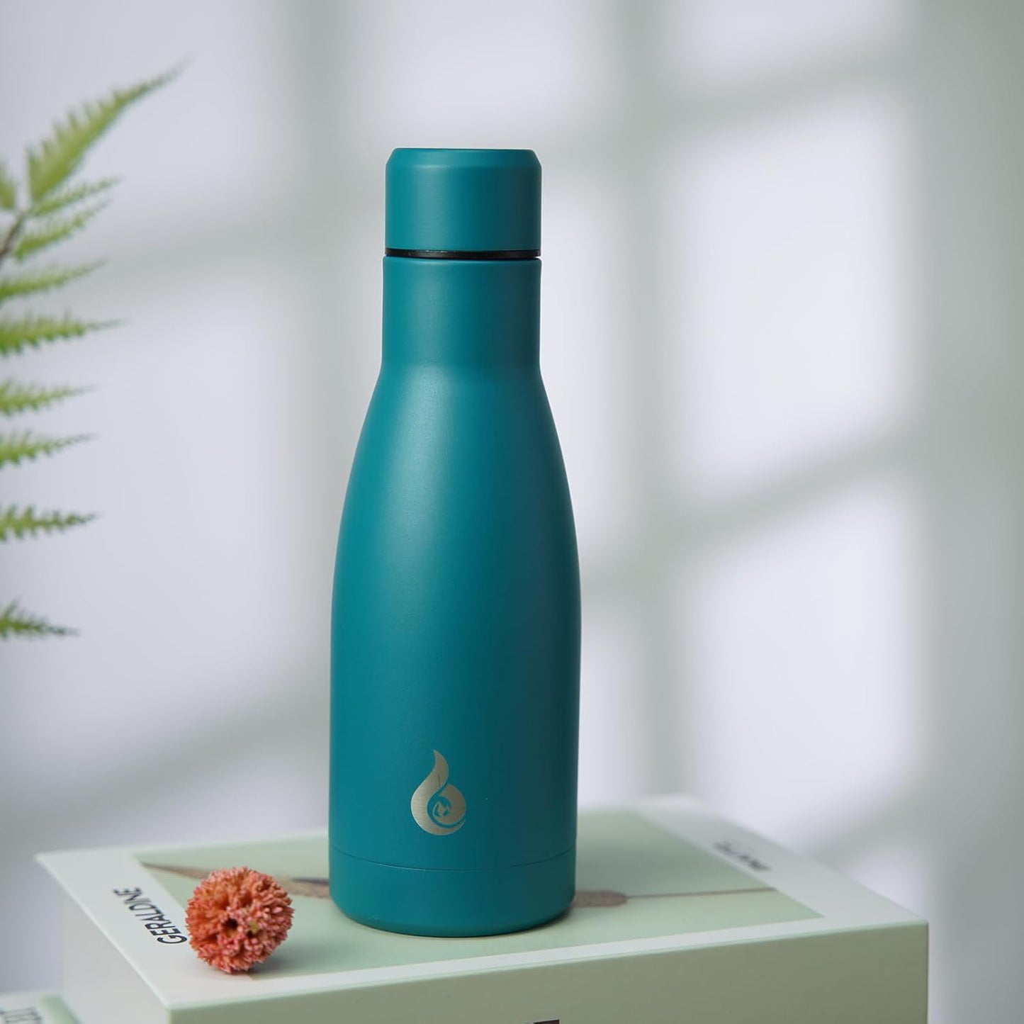 BJPKPK Insulated Water Bottle 12oz Small Stainless Steel Water Bottles Reusable Metal Thermos Keep Cold and Hot,Laguna