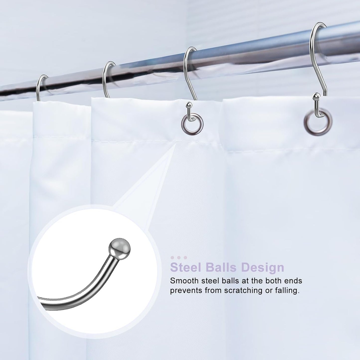 S Hooks, Small Metal S Hanging Hooks with 2 Shapes, Reversible, Heavy Duty, 3 Inch, Silver, 12 Pcs