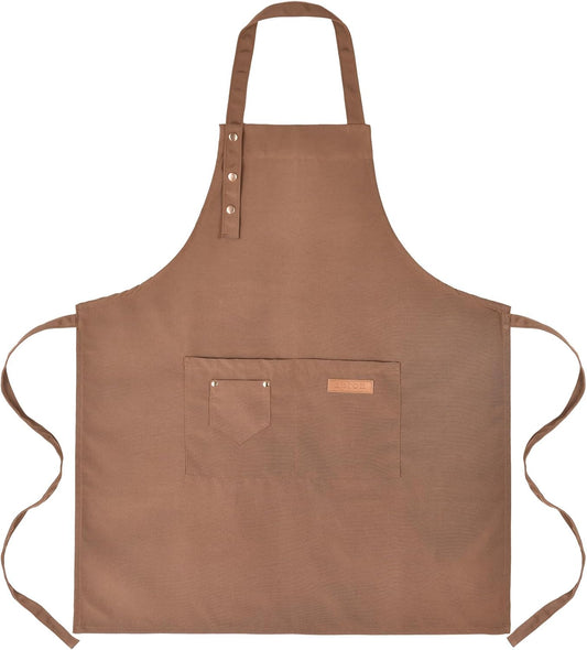 Tosewever Art Aprons for Women Painting Pottery Baking, Mens Buckle Straps Kitchen Apron with Pockets for Chef Cooking