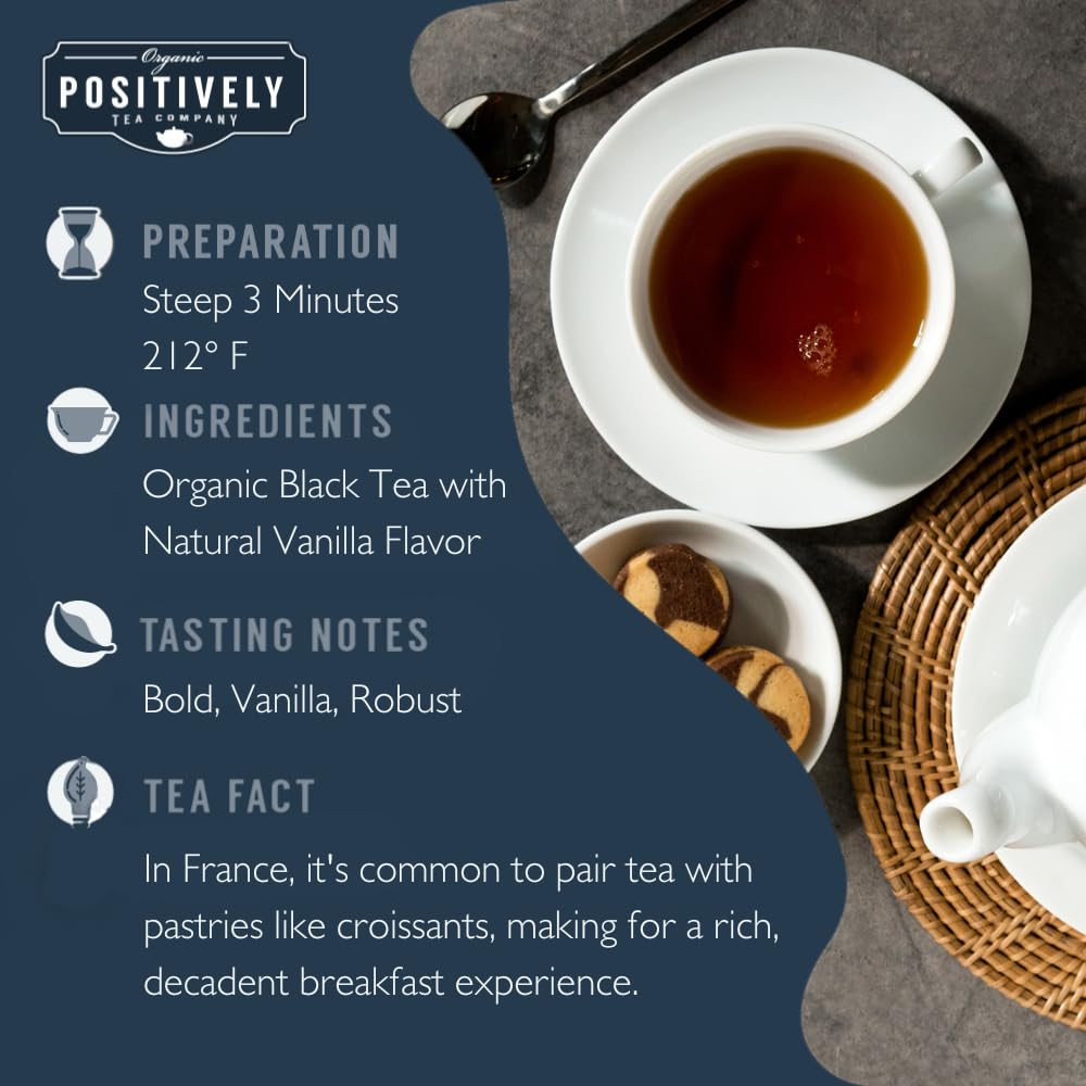 Organic Positively Tea Company, Breakfast Tea Sampler, Loose Leaf, 4 Ounce, 3 Pack