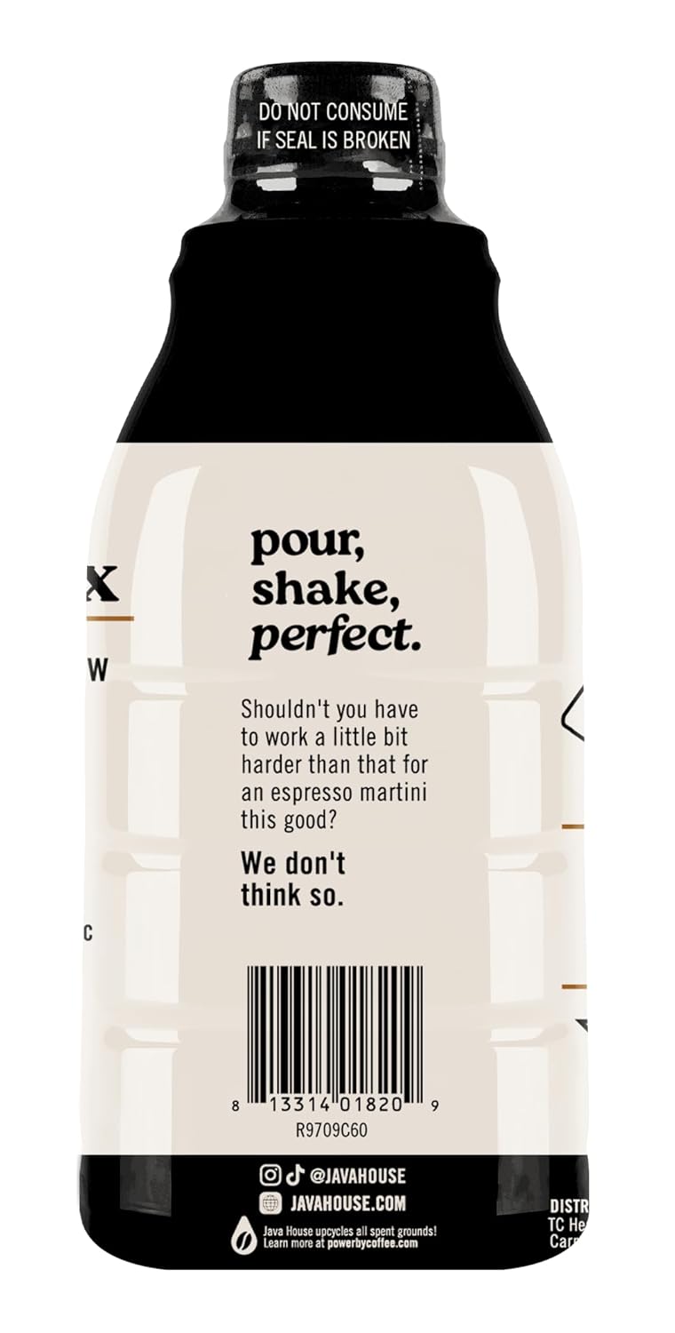 Java House Cold Brew Espresso Cocktail Mix – Premium 100% Arabica Cold Brew Concentrate – Smooth Coffee With French Vanilla Notes – 32oz Bottle (Makes 32 Cocktails)