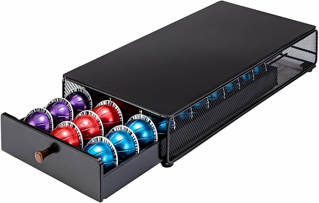 Rice rat Vertuo Capsule Holder Drawer for Nespresso with Handle (30 Pods)