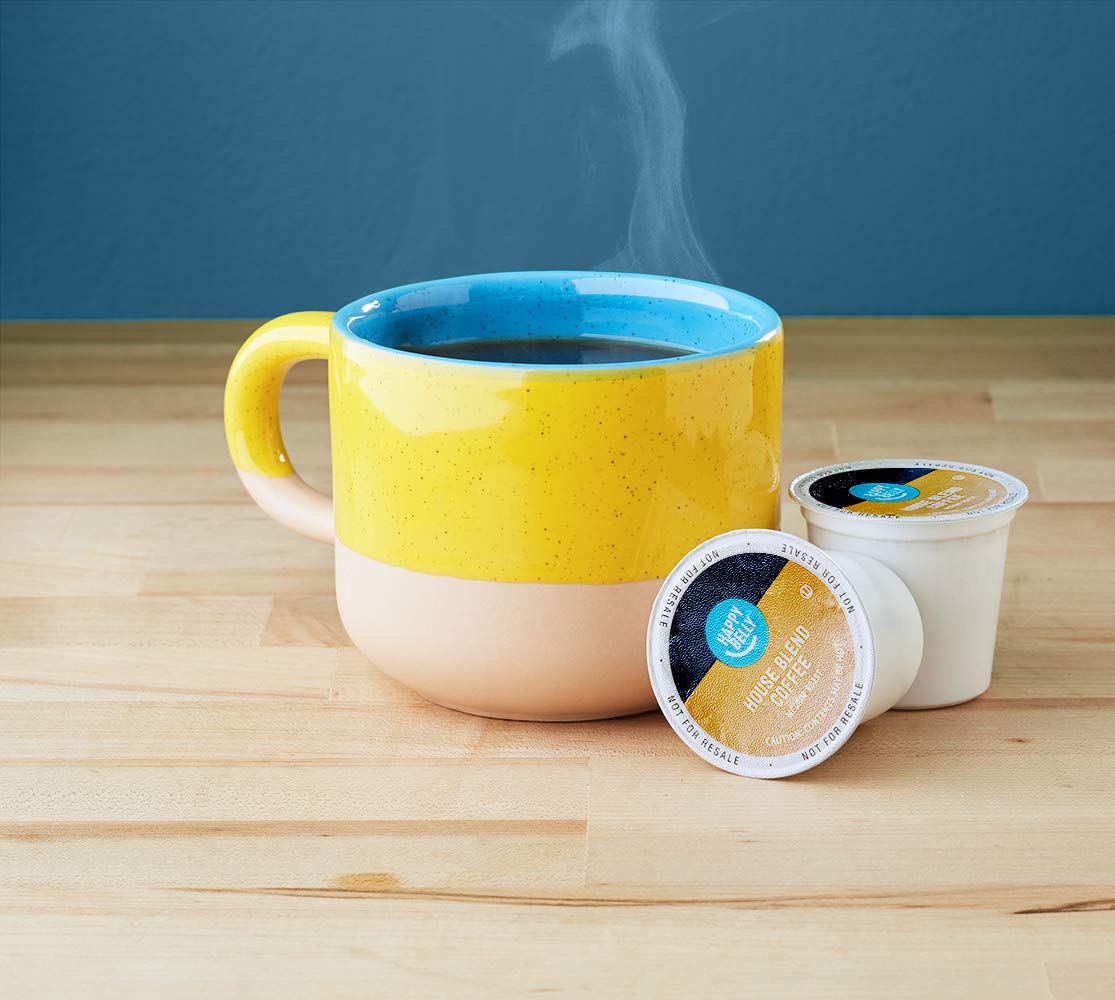 Amazon Brand - Happy Belly Medium Roast Coffee Pods, House Blend, Compatible with Keurig 2.0 K-Cup Brewers, 100 Count