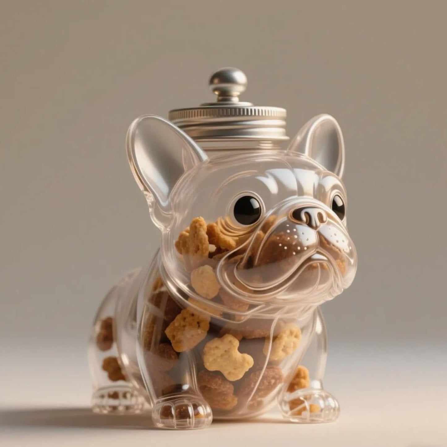 French Bulldog Snack Jar – 2025 New Cute Airtight Storage Container, Multi-purpose Jar for Dog Snacks, Cookies, Candy, Coffee Pods, Kitchen Organization, Pet Lovers Gift(French bulldog B)
