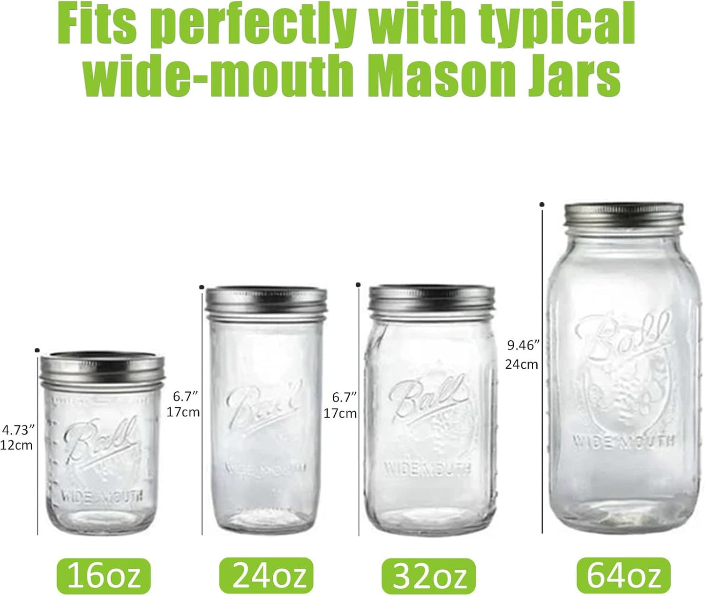 Artcome 10-Pack Glass Fermentation Weights with Easy Grip Handle and Unique Texture Design for Large Wide Mouth Mason Jars