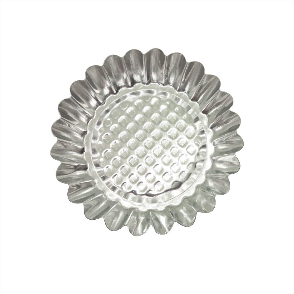 MYStar Set of 20, 3-3/4" Fluted Design Round Shape Non-stick Aluminum Tart Mold, Mini Pie Tin, Tartlet Pan