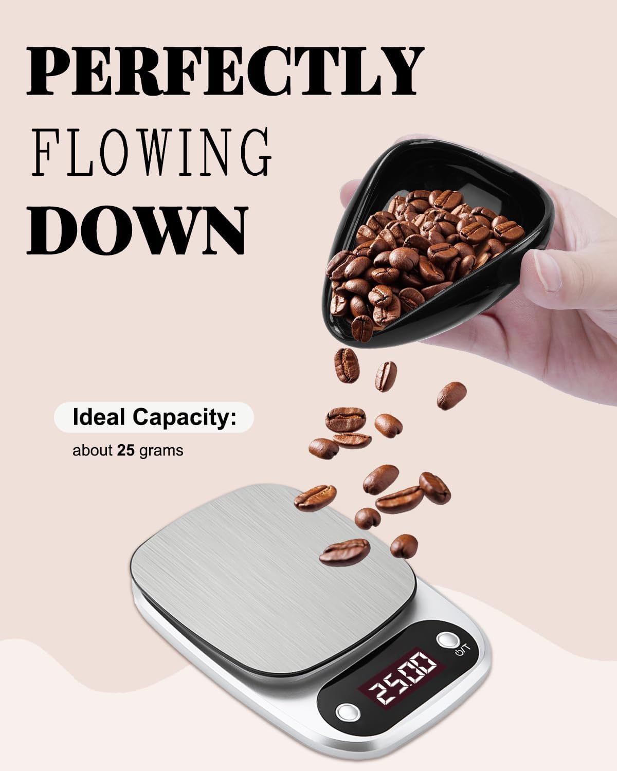 Coffee Dosing Cup Set, Ceramic Espresso Dosing Cup, 10ml Coffee Spray Bottle, 15ml 304 Stainless Steel Measuring Spoon with Wooden Handle