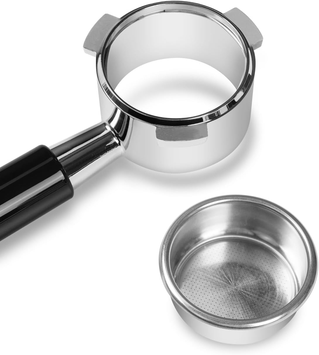 54mm Bottomless Portafilter, Naked Portafilter with Filter Basket Compatible with Breville Barista Express, Pro, Touch, Bambino Plus,Infuser and 54mm Machines