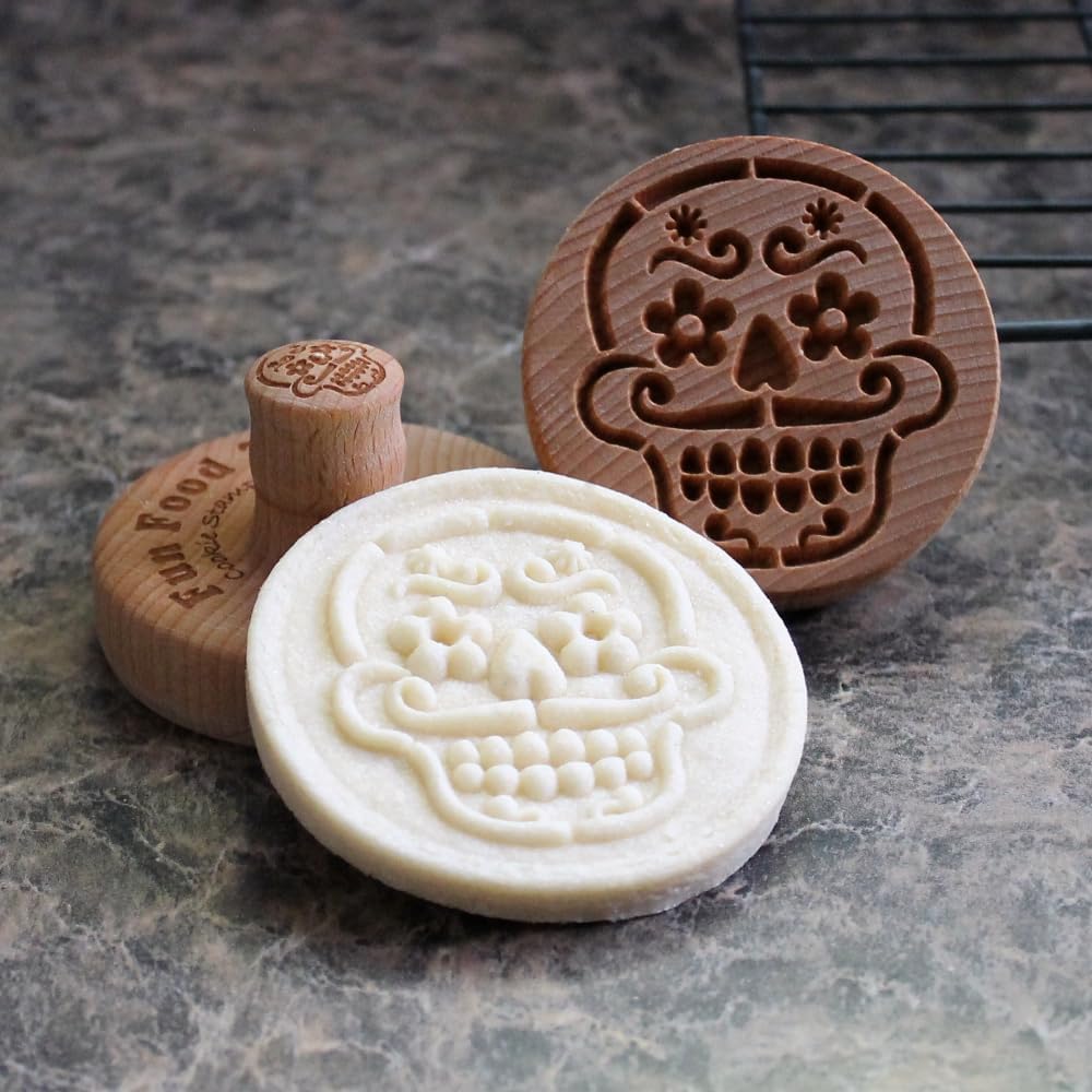 Wood Cookie Stamp, 2.5 Inch (Day of the Dead CS-070)