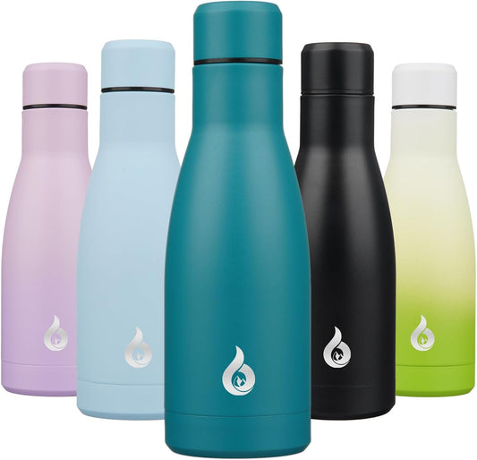 BJPKPK Insulated Water Bottle 12oz Small Stainless Steel Water Bottles Reusable Metal Thermos Keep Cold and Hot,Laguna