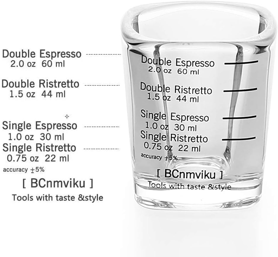 Shot Glasses Measuring cup Liquid Heavy Base Glass Wine Glass Espresso Shot Glass Measurement 2 OZ / 60ML Glass Set for Whiskey, Tequila, Vodka Birthday Gifts Women Men,(Square-4pack)