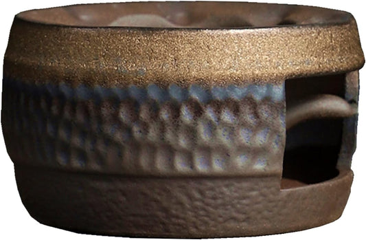 Teapot Warmer Matte Classic Retro Ceramic Universal Tea Warmer Stand Set with Candle Holder Japanese Style for Warming Tea, Coffee and Milk etc.