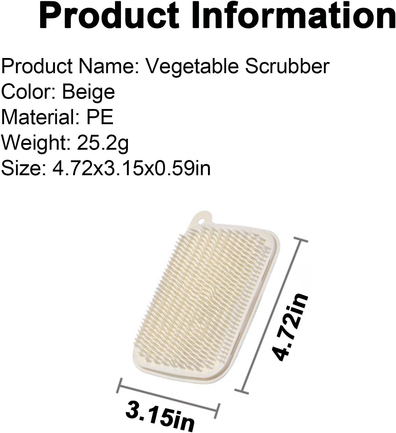 Vegetable Brush, 2 PCS Vegetable Brush Scrubber for Fruits, Potato Scrubber Potato Brush, Soft Bristle Brush for Potato/Carrots/Lotus Root