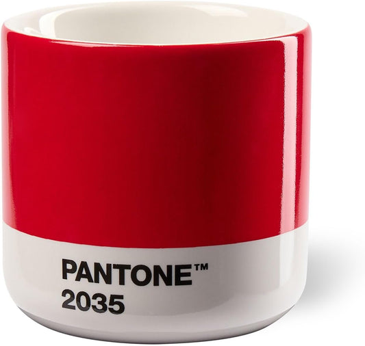 Copenhagen Design Pantone Macchiato Cup - Coffee, Latte, Macchiato Mug - 3.34oz/100ml, Red 2035