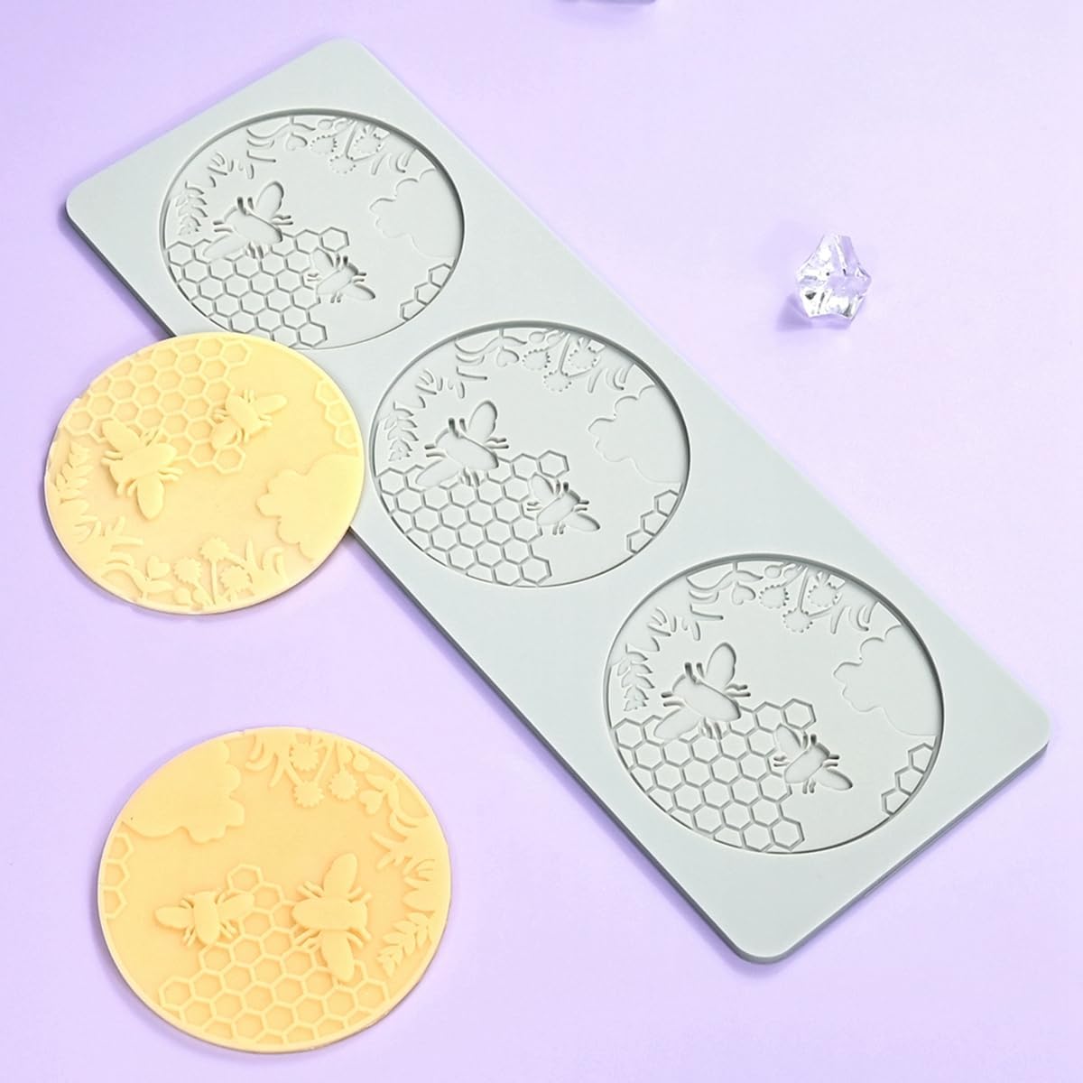 TUKE 3D Honeycomb Lace Fondant Mold Lace Beehive Wedding Cake Silicone Mousse Sugar Craft Icing Mat Pad Pastry Baking Tool (B_ Honeycomb)