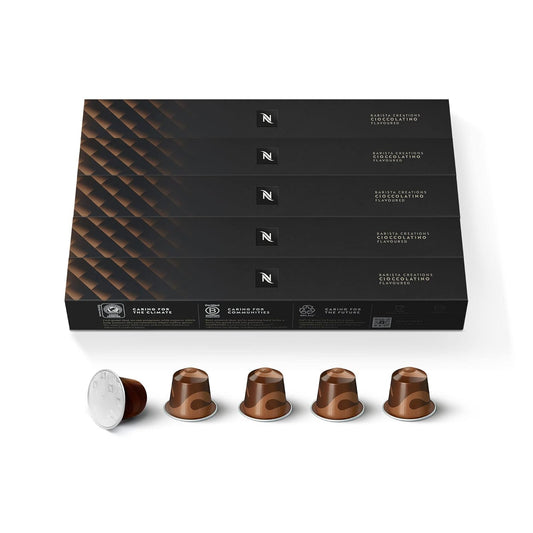 Nespresso Capsules Original Line, Cioccolato, Medium Roast Espresso Coffee, 50 Count Espresso Coffee Pods