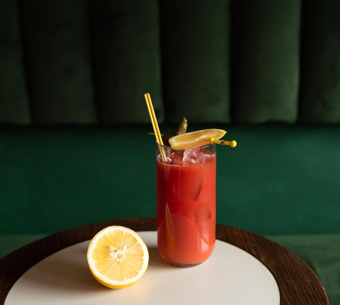 Short Cocktail Straws, Metal Stainless Steel Reusable Straw Small Mini 6 Inch for Cocktails Party Accessories Glasses Mason Jar Tumbler Coffee Juice Tea Mojito with Brush, Gold 16PCS