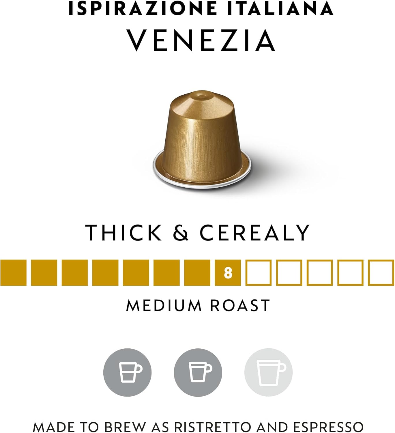 Nespresso Capsules Original Line, Ispirazione Venezia, Medium Roast Coffee Pods, 50-Count Espresso Coffee Pods