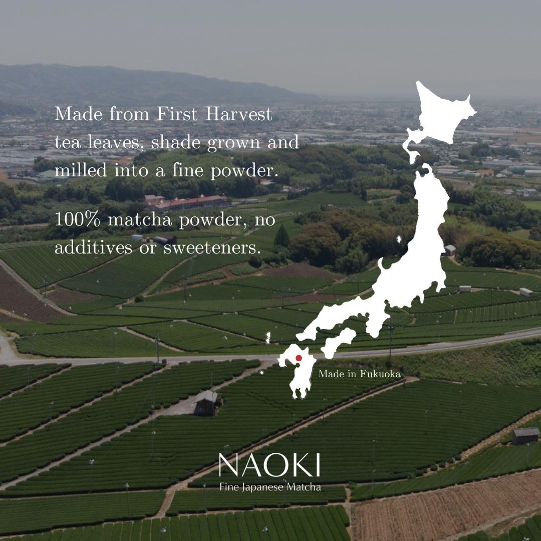 Naoki Matcha Fragrant Yame Blend – Authentic Japanese First Harvest Ceremonial Grade Matcha Green Tea Powder from Yame, Fukuoka (40g / 1.4oz)