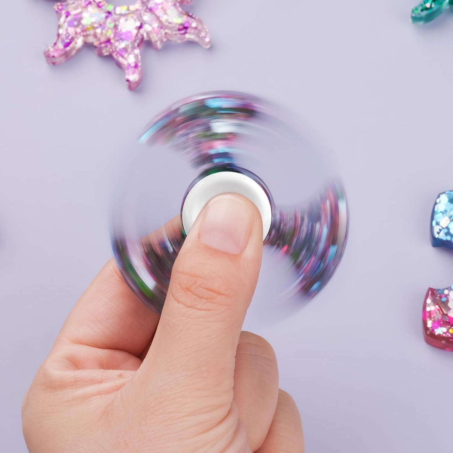 16 Pack Fidget Spinner Bearing and Cap Replacement Set, Chrome Steel Bearing Balls, High Speed 13mmx7mmx4mm Bearings Single Sealed Small Bearings for Fidget Spinner