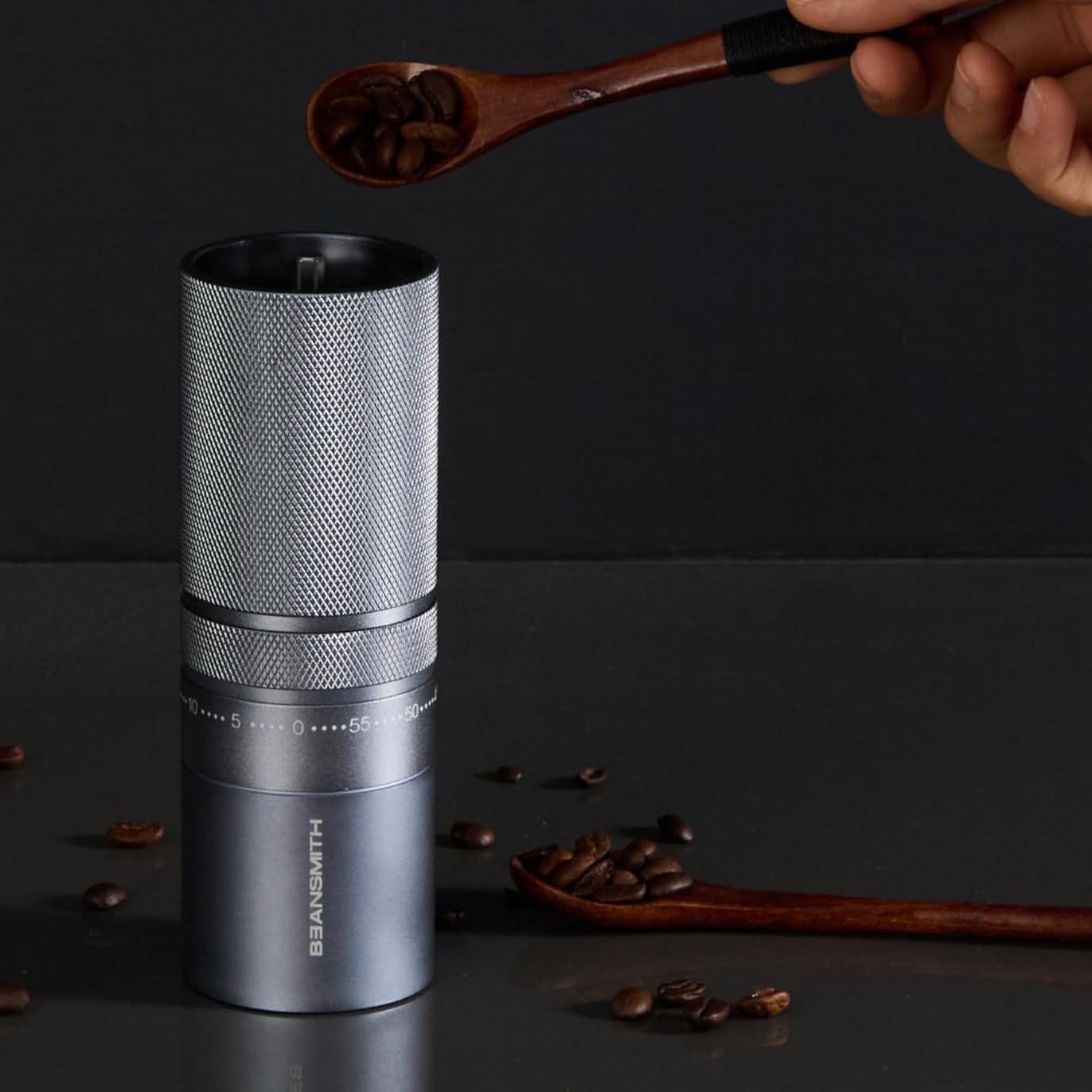 M1 Manual Coffee Grinder – 7 Star Stainless Steel Conical Burr, 60 Clicks External Adjustment, 30g Capacity : Portable Burr Grinder for Espresso, French Press, Turkish, Cold Brew