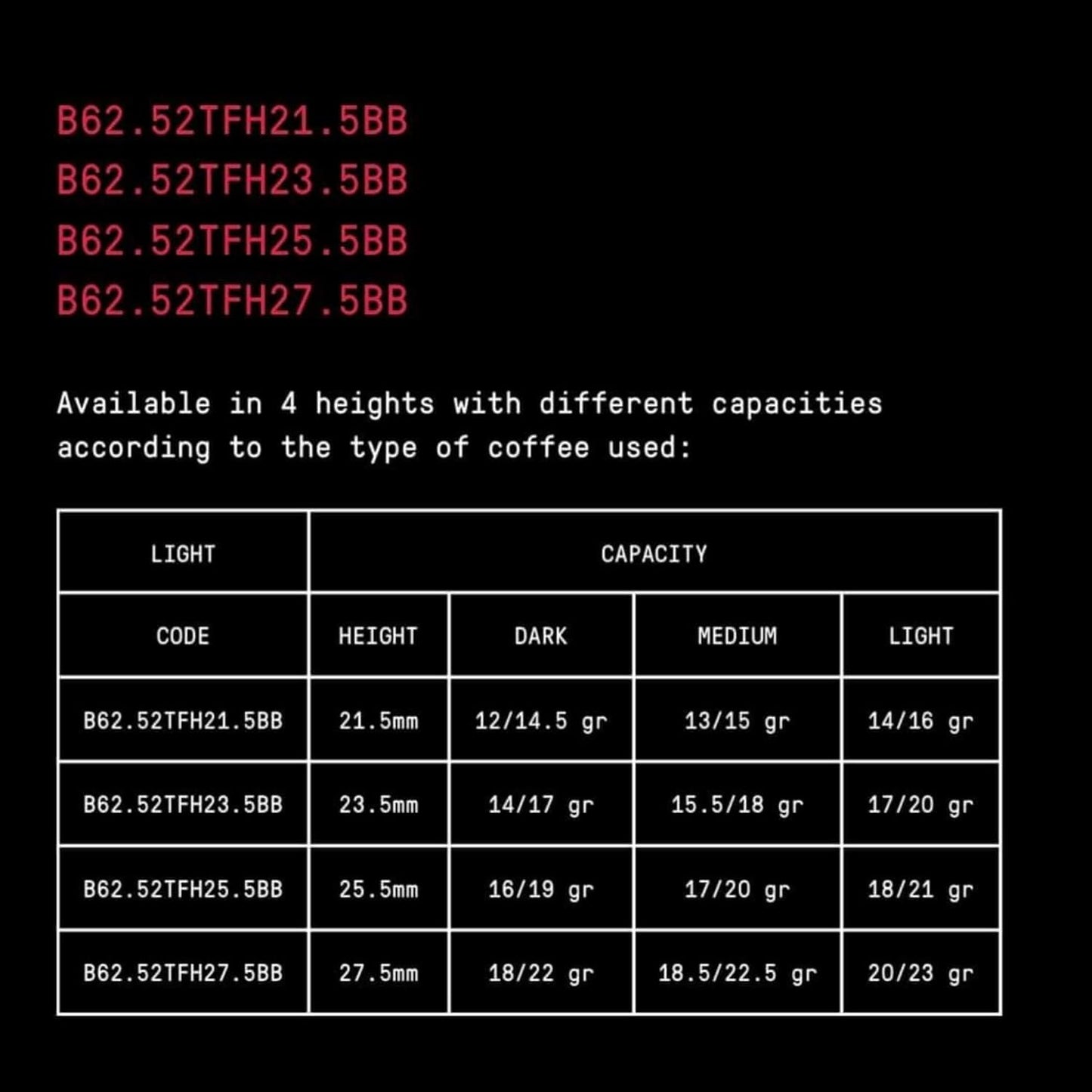 IMS Big Bang Precision Filter Basket made for Breville Sage 54mm bottomless portafilters, double espresso (h27.5)