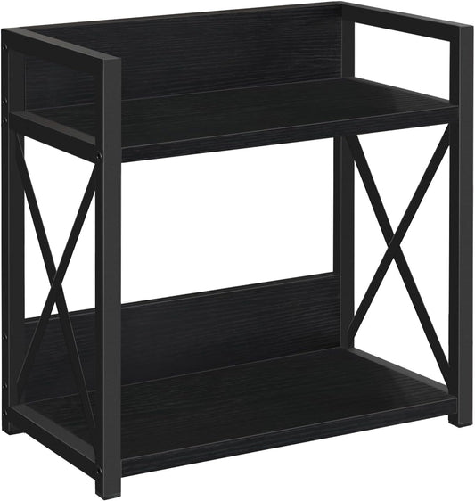 YINMIT Countertop Shelf Organizer,Coffee Bar Accessories,Spice Rack,Coffee Counter Shelf,2 Tier Coffee Organizer Station for Mugs,Cups,Cream,Syrup(Black, Large)