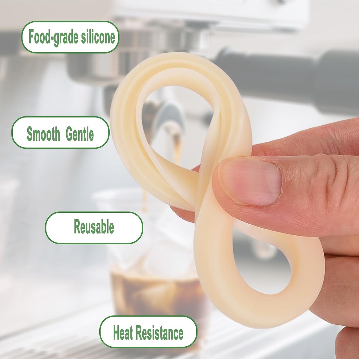 Silicone Steam Ring for Breville Espresso Machine 54mm Gasket Replacement for Breville810 /840/860 /870/878 /450/500/Sage 500/810/870/875/880/878.2 Pack.