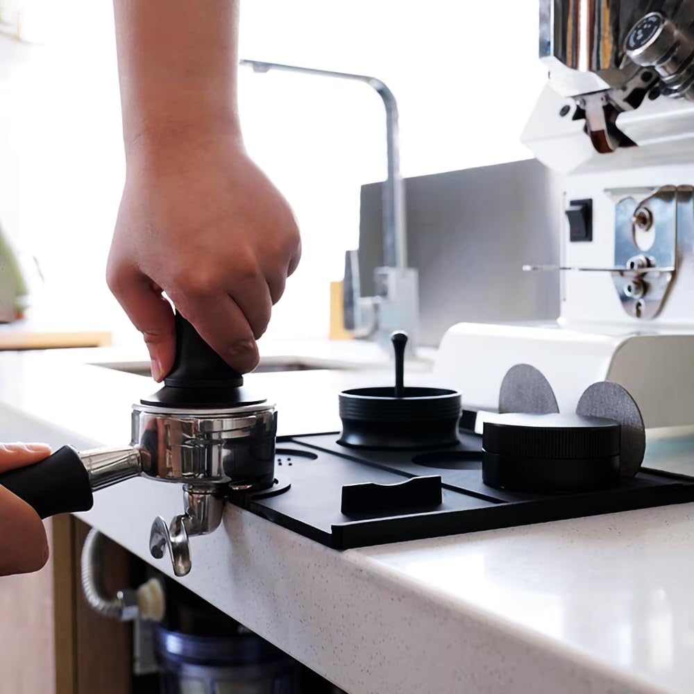 Coffee Tamper Mat Silicone Corner Tamping Mat (Pro)