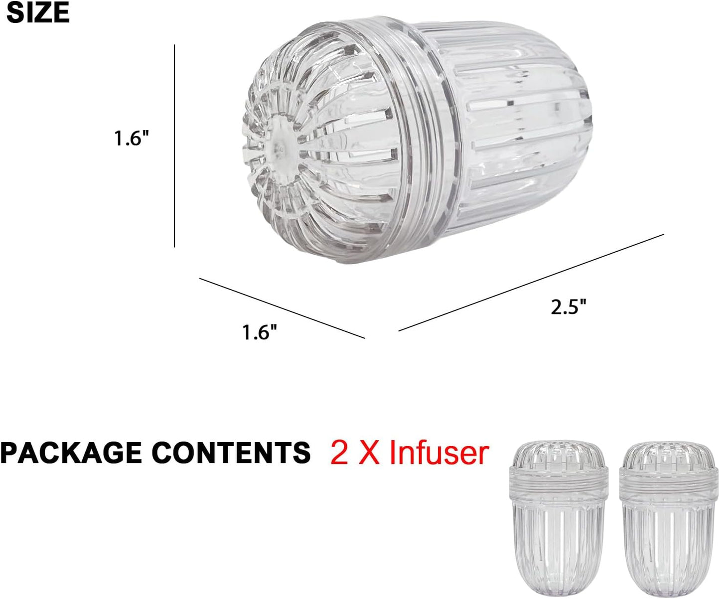 2PCS Small size Fruit Infuser for Wide Mouth Bottles.,Compatible with Stanley,Hydro Flask, Iron Flask, Takeya, ThermoFlask