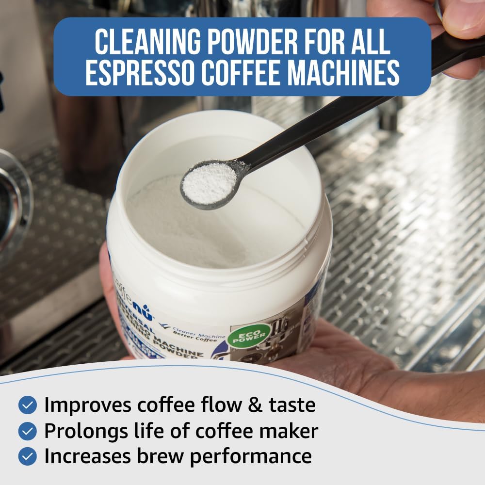 Coffee Machine Cleaner Powder 450G - Espresso Machine Cleaner for Group Head - Commercial Machine Cleaning Formula - Complete Your Barista Accessories Collection