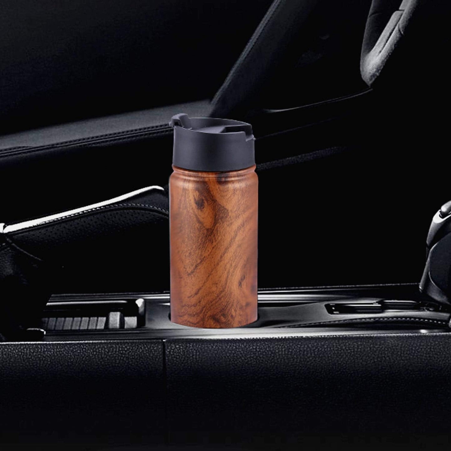 Sivaphe Tea Infuser Bottle With Removable Loose Leaf Tea Strainer, 18/8 Stainless Steel Insulated Travel Tumbler Festival Gift(Wood Grain)