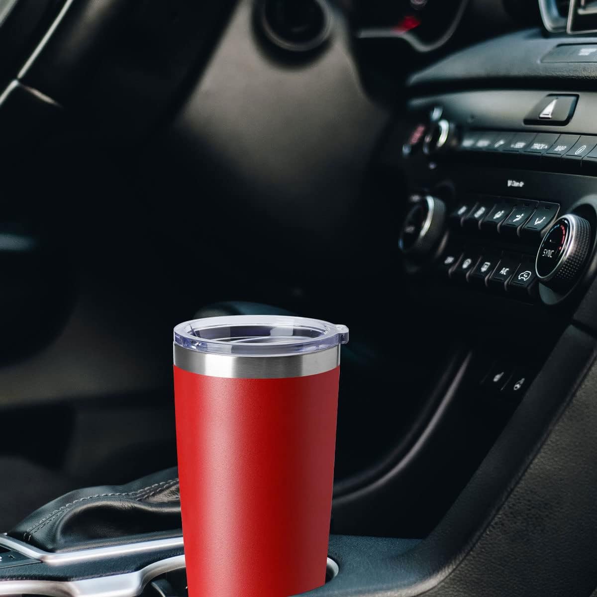 HASLE OUTFITTERS 20oz Tumblers Stainless Steel Mugs with Lid Double Wall Vacuum Insulated Coffee Cups for Cold & Hot Drinks (20oz-Red, 1 Pack)