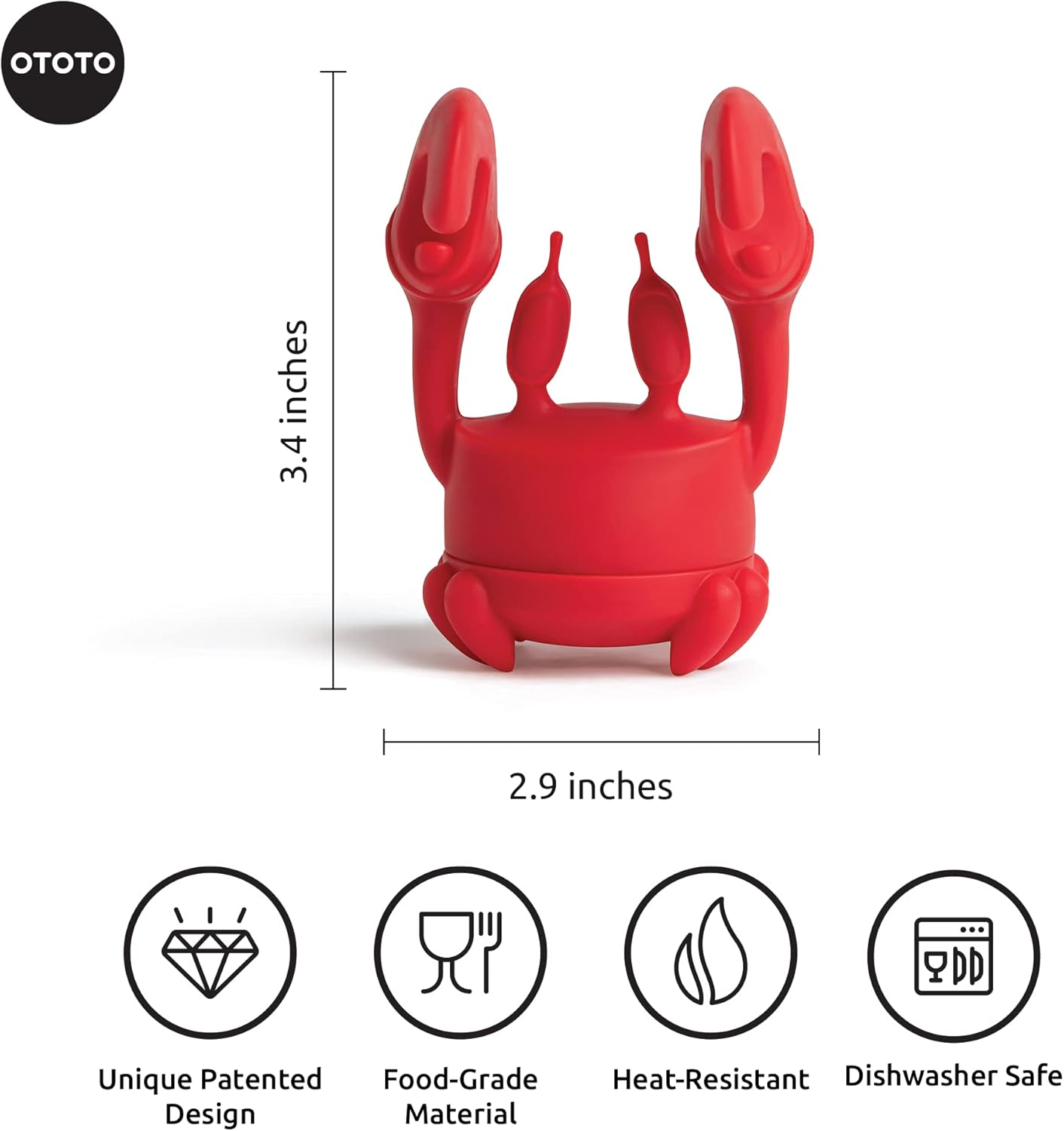 NEW!!! Crab Tea Infuser by OTOTO - Cute Tea Infuser, Tea Accessories For Tea Lovers, Kitchen Accessories, Funny Gifts, Tea Infusers Loose Tea, Leaf Tea Steeper, Tea Diffuser 1 Size