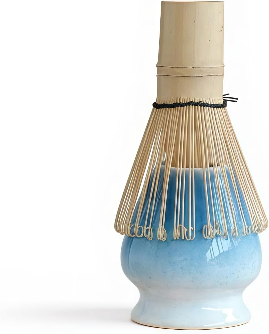 Matcha Whisk Set – 7 Pcs Japanese Tea Set with Bowl, Bamboo Whisk, Scoop, Holder, Sifter – Traditional Matcha Kit for Ceremony, Gift for Matcha Lovers