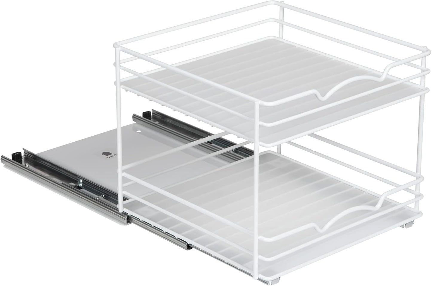 HOLDN’ STORAGE White Spice Rack Organizer for Cabinet, Heavy Duty, Pull Out Spice Rack, Lifetime Limited Warranty, Spice Organization 10.5" W x 10.4" D x 8.8" H - Spice Racks for Inside Cabinets.