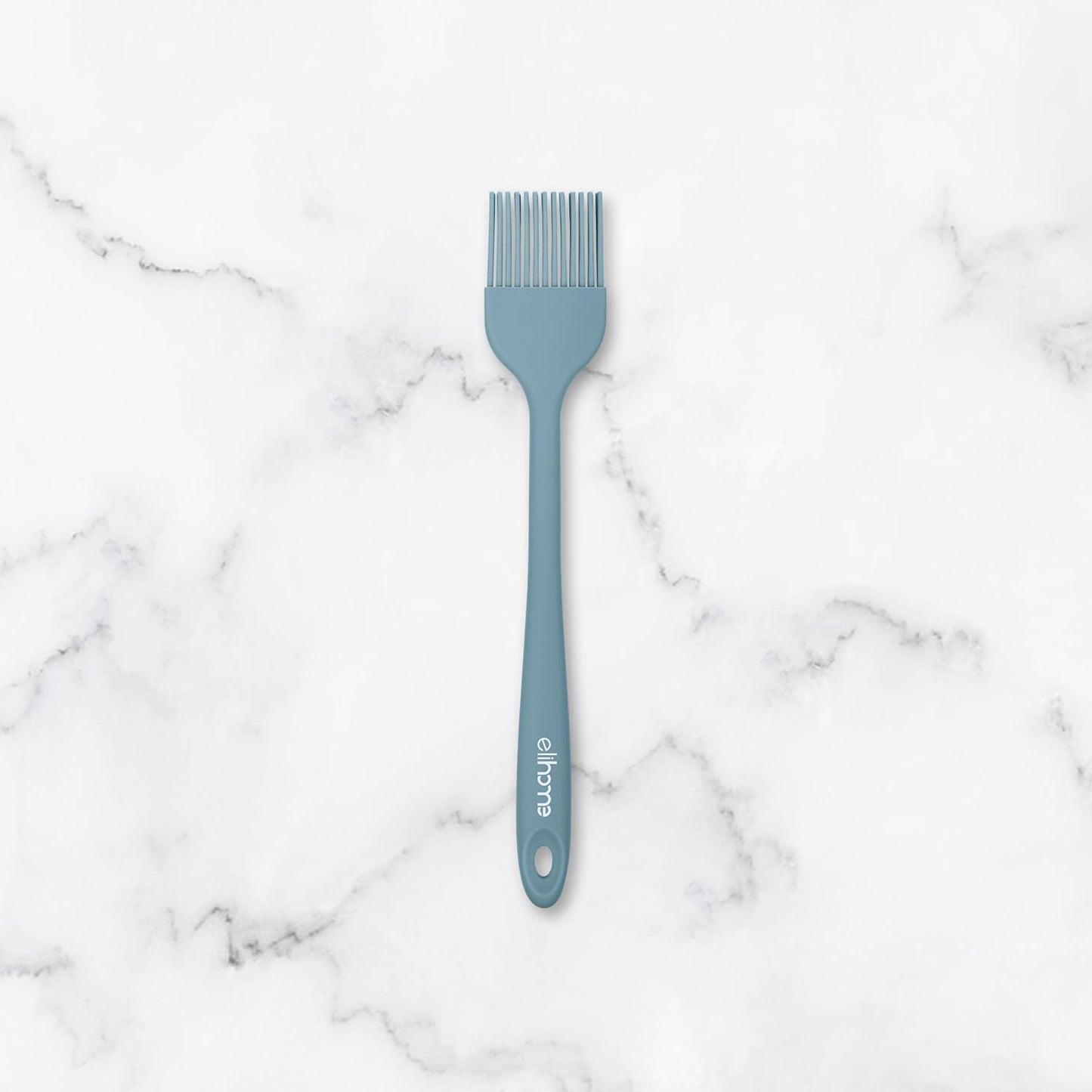 Elihome Mini Silicone Basting Pastry Brush, Cooking Brush for Oil Sauce Butter Marinades, Food Brushes for BBQ Grill Kitchen Baking, Baster Brushes Food Grade, Slate