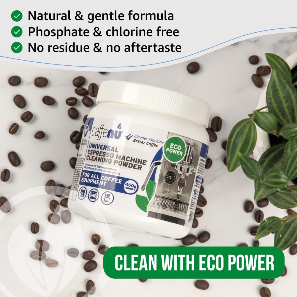 Coffee Machine Cleaner Powder 450G - Espresso Machine Cleaner for Group Head - Commercial Machine Cleaning Formula - Complete Your Barista Accessories Collection