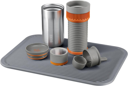 WACACO Coffee Mat, Multi-purpose Drying Mat and Tamping Mat, Made of Food-grade Silicone Grey (9.84"L x 14"W)