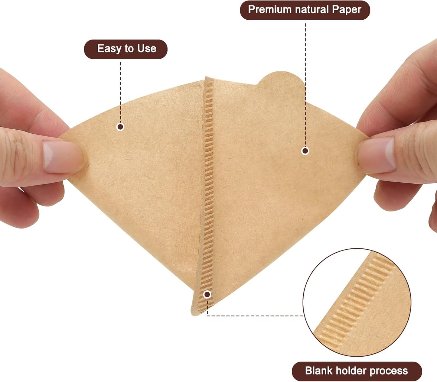 Coffee Filters 4 Cone Paper, 100 Count Unbleached-Disposable Pour Over Coffee Filter for Drip Coffee Maker, Coffee Paper Filters 8-12 Cup, Cone Coffee Filters 04