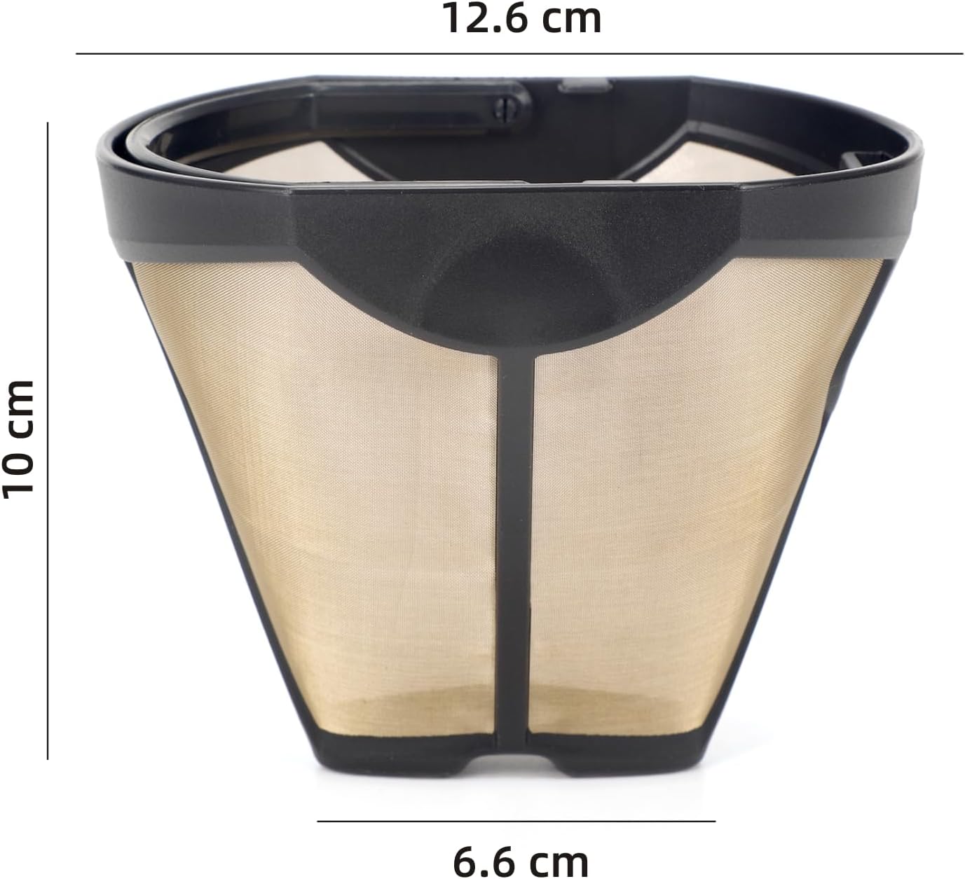 Coffee Permanent Filter for Ninja CFP Dual Brew Models, Reusable Gold Tone Coffee Filter Basket Compatible with Ninja Coffee Makers CFP201 CFP300 CFP301 CFP305 CFP307 (1 Pack)