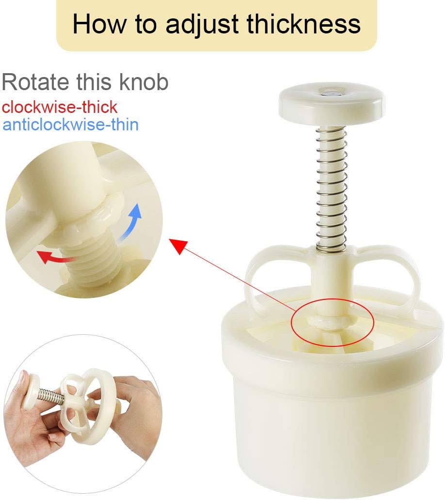 180g 5pcs Cookie Stamps Thickness Adjustable Moon Cake Mold Set, Cookie Press DIY Decoration Hand Press Cutter Cake Dessert Mold