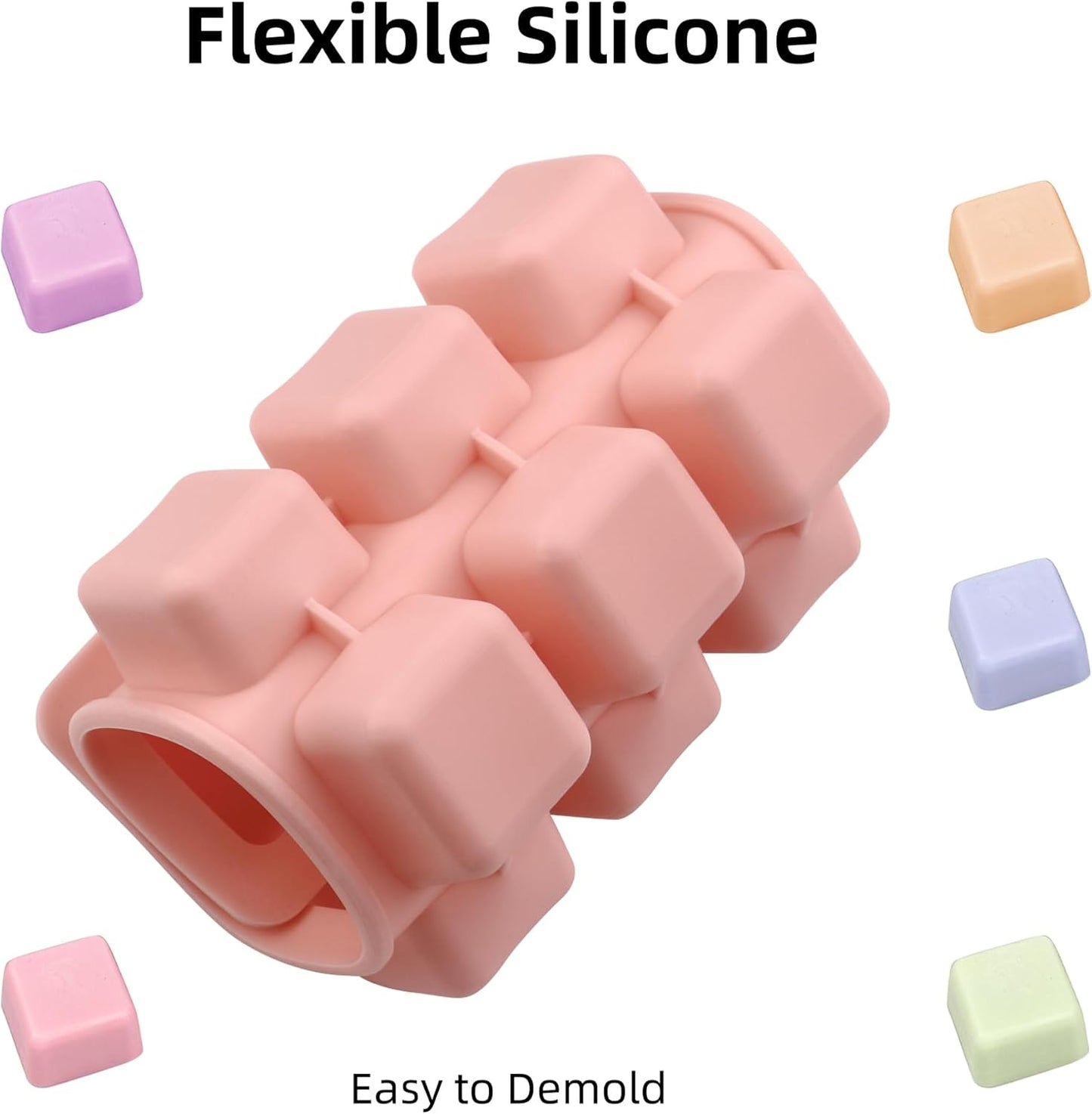 Square Chocolate Molds 3pcs Silicone Square Candy Mold 1 inch for Ice Cubes Caramel, Jello, Resin