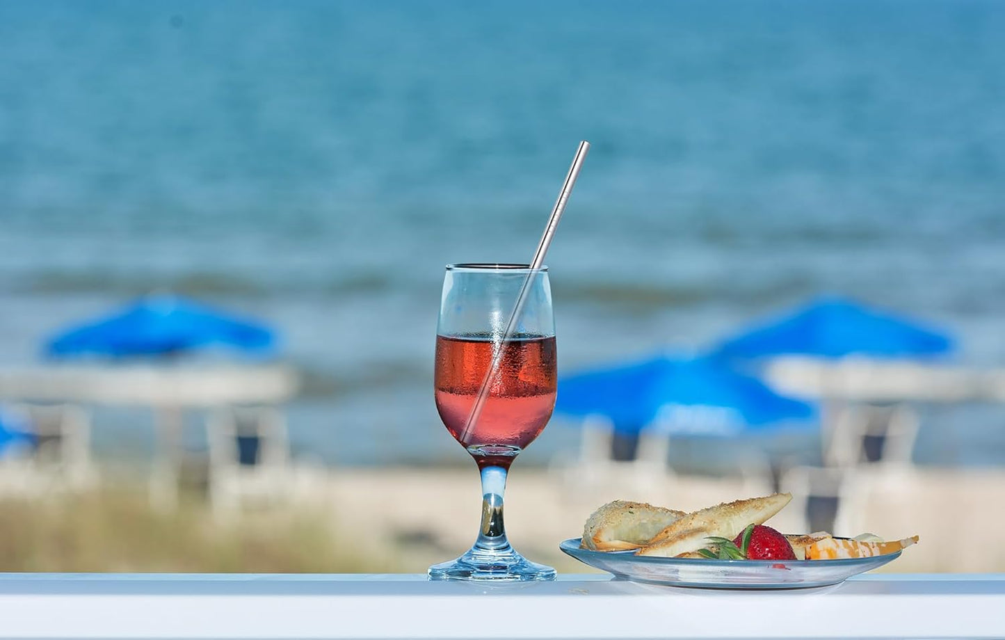 Stainless Steel Straws Short Small 5.9" Reusable Metal Bar Drinking Straw Set With Cleaner Brush for Cocktails Rock Gin Glass Coffee Mason Jar Tumblers Kids Fruit Juice Box, Silver 16PCS