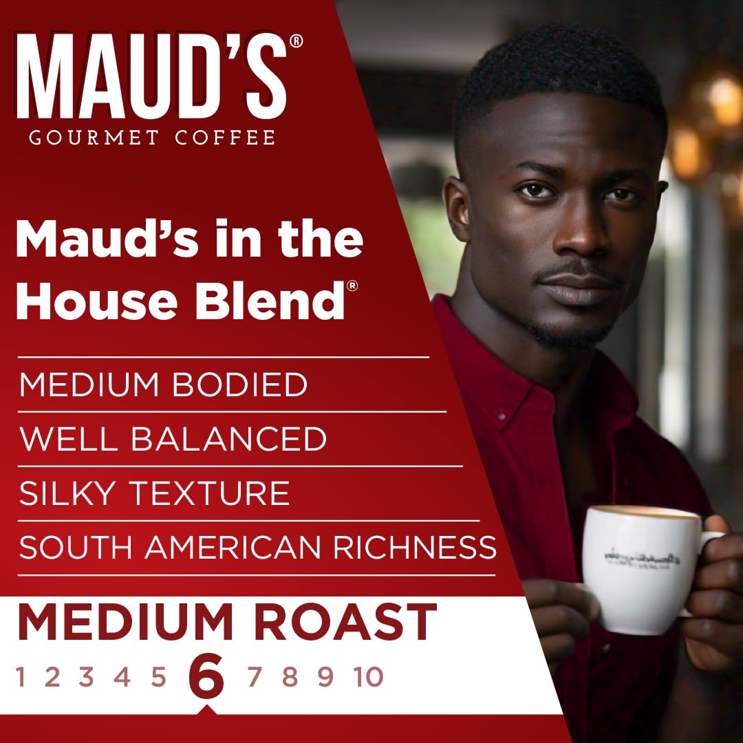 Maud's Medium Roast Coffee Pods, 18 ct, Recyclable Single Serve Pods – 100% Arabica Coffee, Compatible with Keurig K Cups Maker