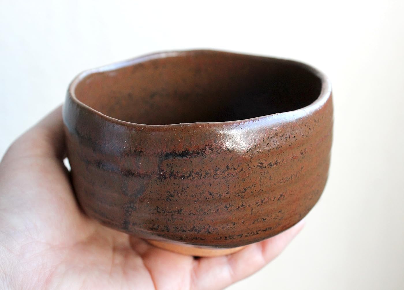 Japanese Traditional Handcrafted Matcha Chawan Tea Bowl Cup Ceremony Tableware Pottery (Tetsuaka)