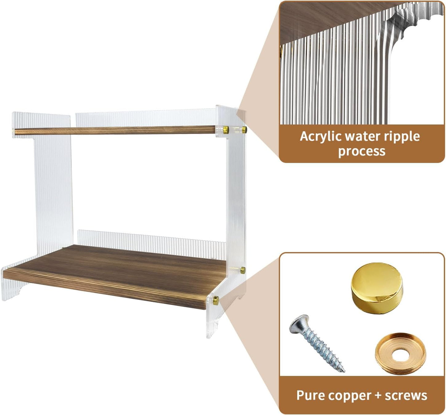 Coffee Bar Organizer,2 Tier Coffee Station, Home Storage Cups for Kitchen Countertop, Holds Cups, Coffee Beans, Placing Mugs