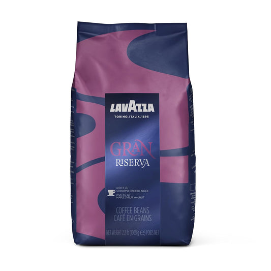 Lavazza Gran Riserva Whole Bean Coffee Blend, Dark Espresso Roast, 2.2LB Bag Authentic Italian