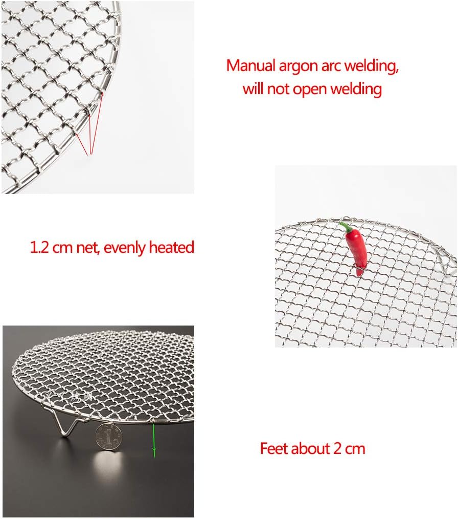 Versatile Round 304 Stainless Steel Cooling Rack Baking,Heat Resistant Rust Proof Sturdy Durable Dia 10.4"