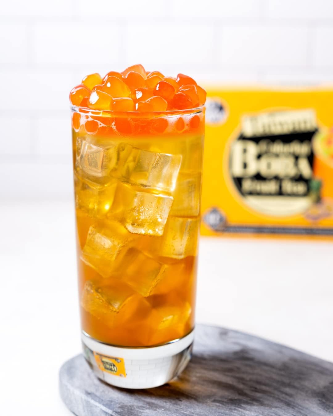 J WAY BOBA Authentic Instant Tapioca Boba Pearls for Milk Tea, Smoothies and Desserts, Tropical Fruit Flavor (Ready in Just 20 Seconds) - 5 Servings